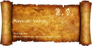 Mavrak Veron névjegykártya